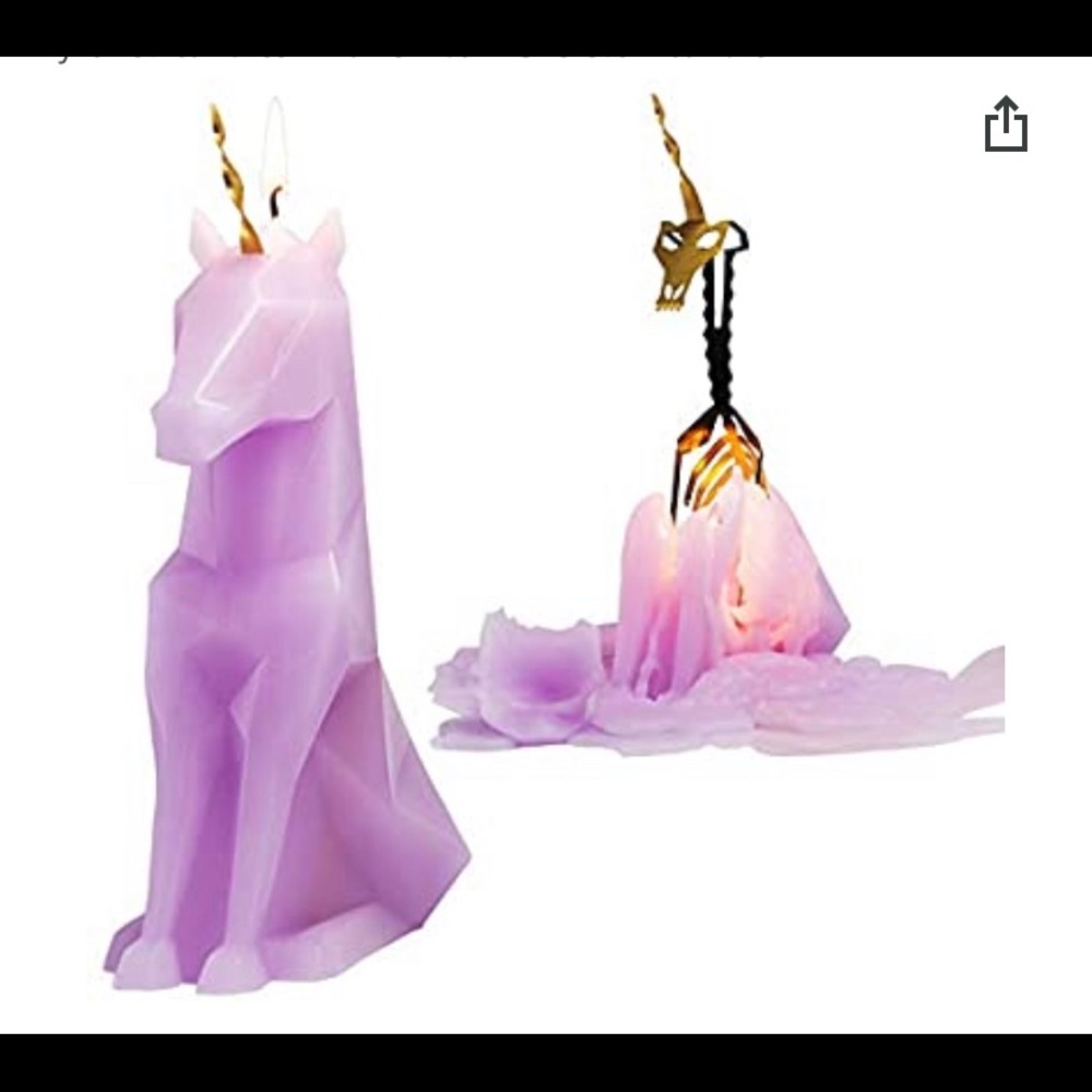 Pyro pet unicorn candle